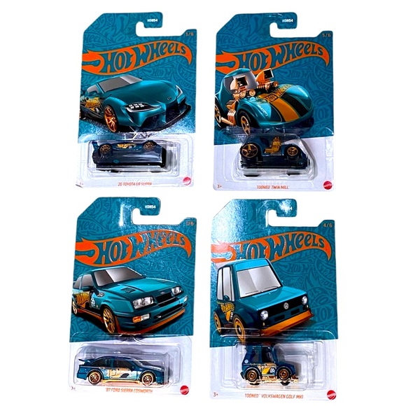 Hot Wheels 56th Anniversary Pearl & Chrome Set of 4  HDH54 - Picture 1 of 5